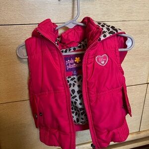 Pink Platinum Pink and Purple Vest with Leopard Print